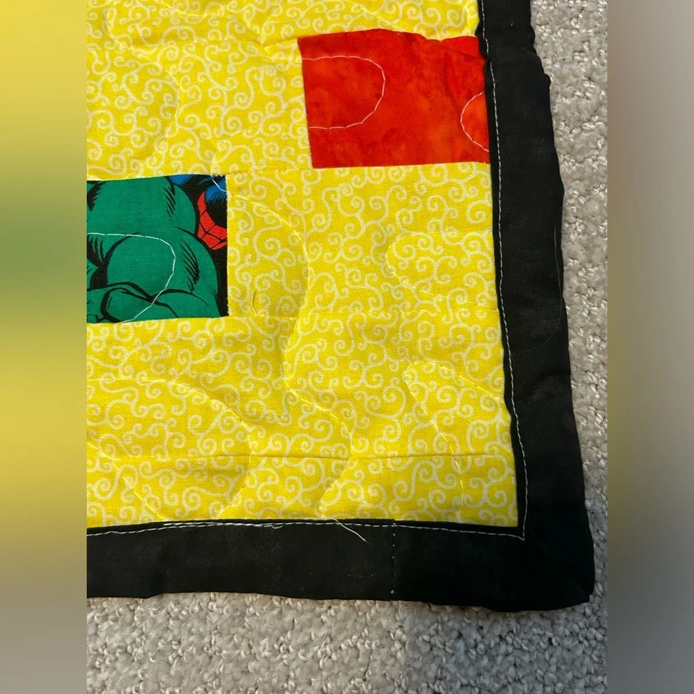 Marvel Superheroes‎ Handmade Quilt 29” x 33” Baby Blanket Wall Decor Throw